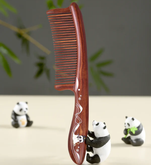 Panda Hair Comb (Free Letter Engraving)