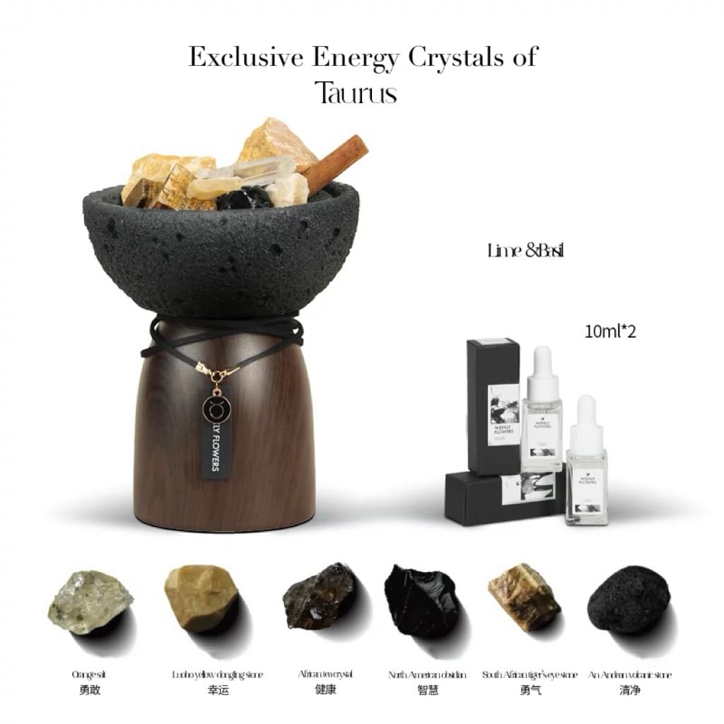 12 Zodiac Energy Diffuser Crystal Aromatherapy