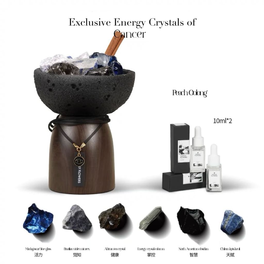 12 Zodiac Energy Diffuser Crystal Aromatherapy