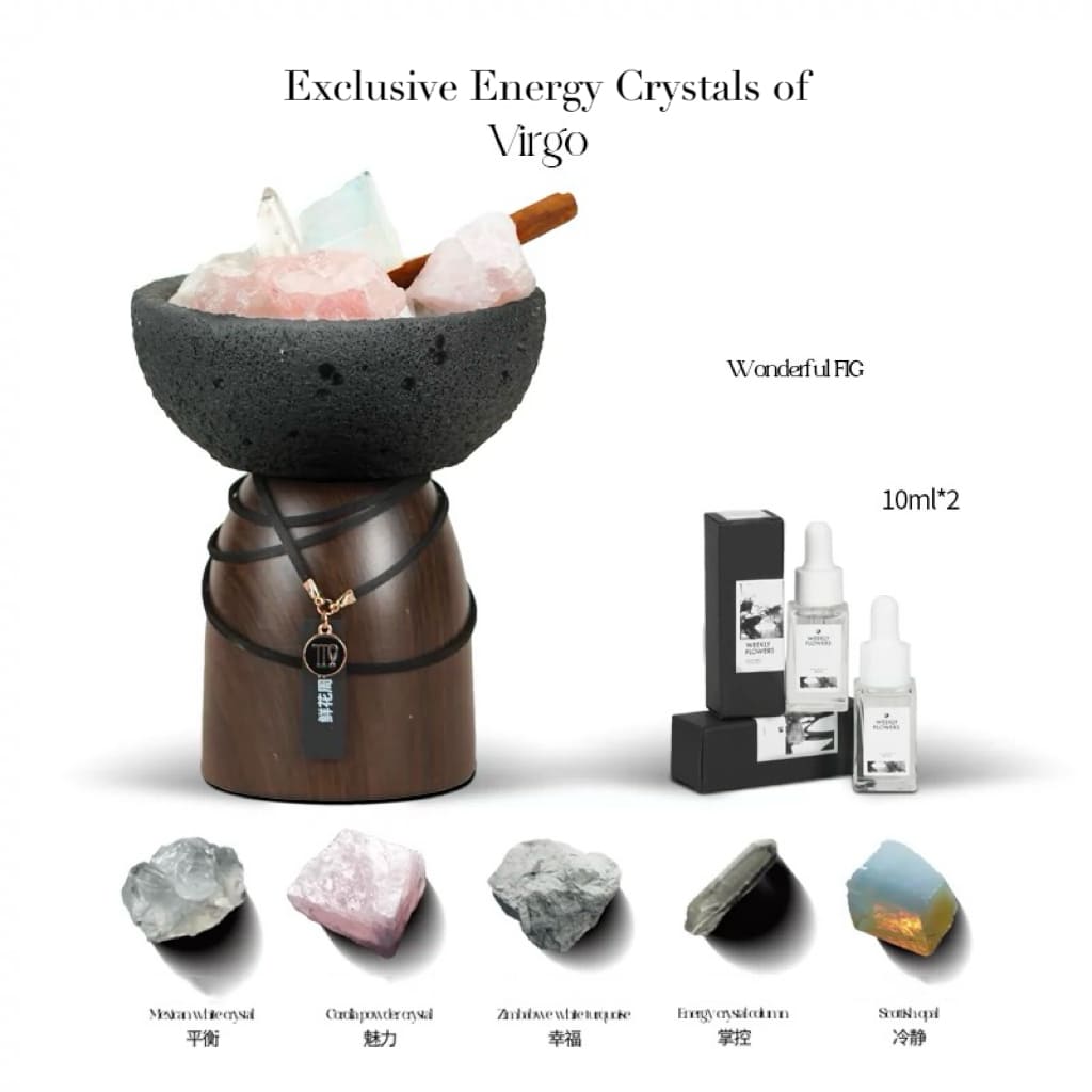 12 Zodiac Energy Diffuser Crystal Aromatherapy