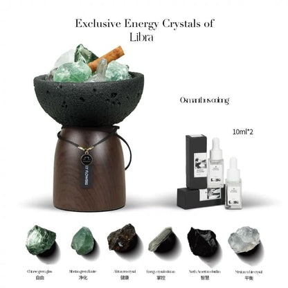 12 Zodiac Energy Diffuser Crystal Aromatherapy