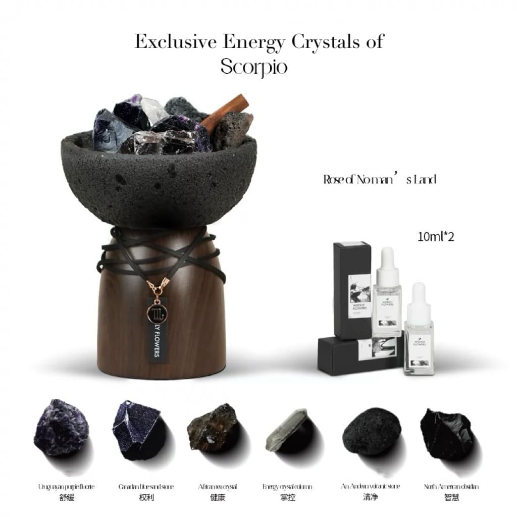 12 Zodiac Energy Diffuser Crystal Aromatherapy