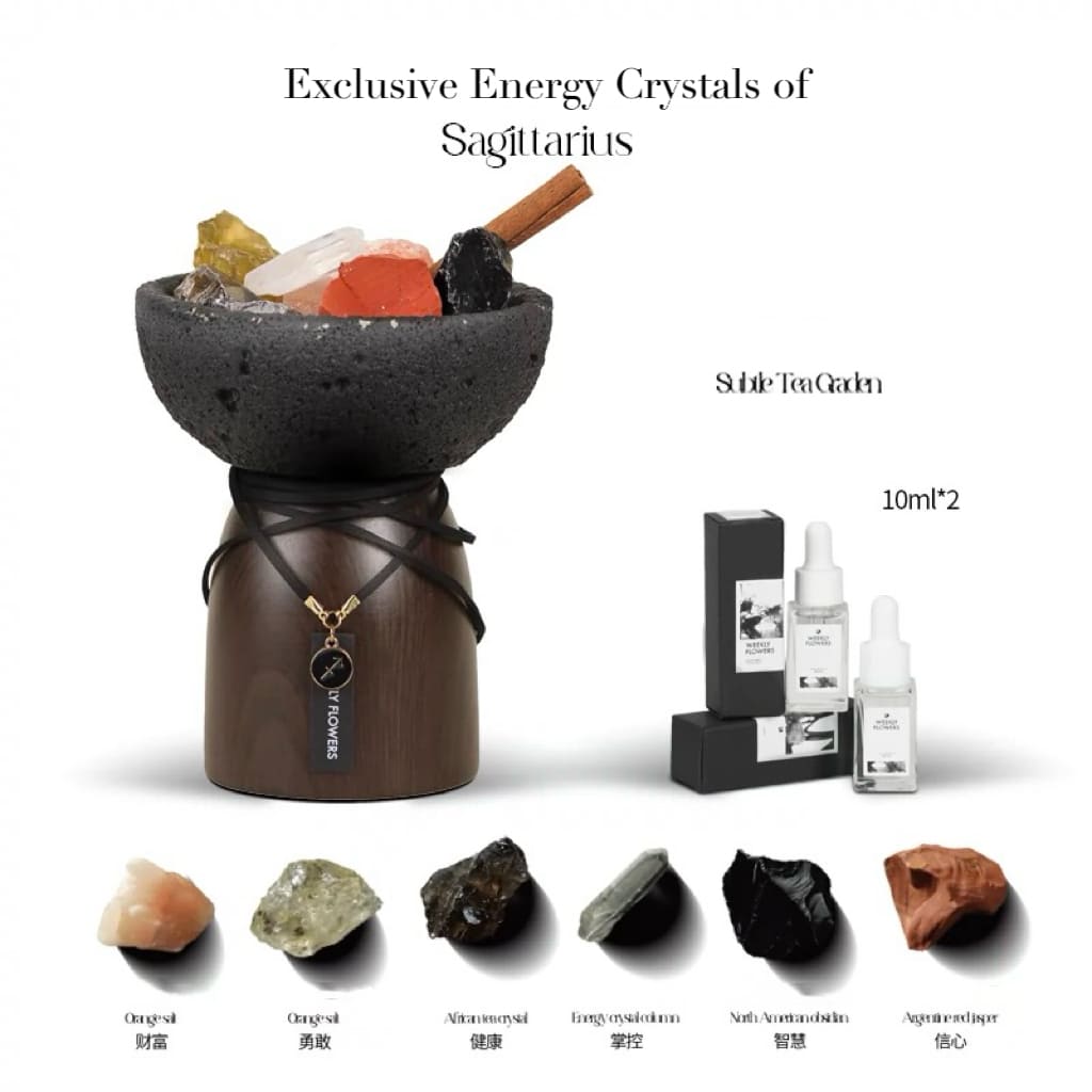 12 Zodiac Energy Diffuser Crystal Aromatherapy