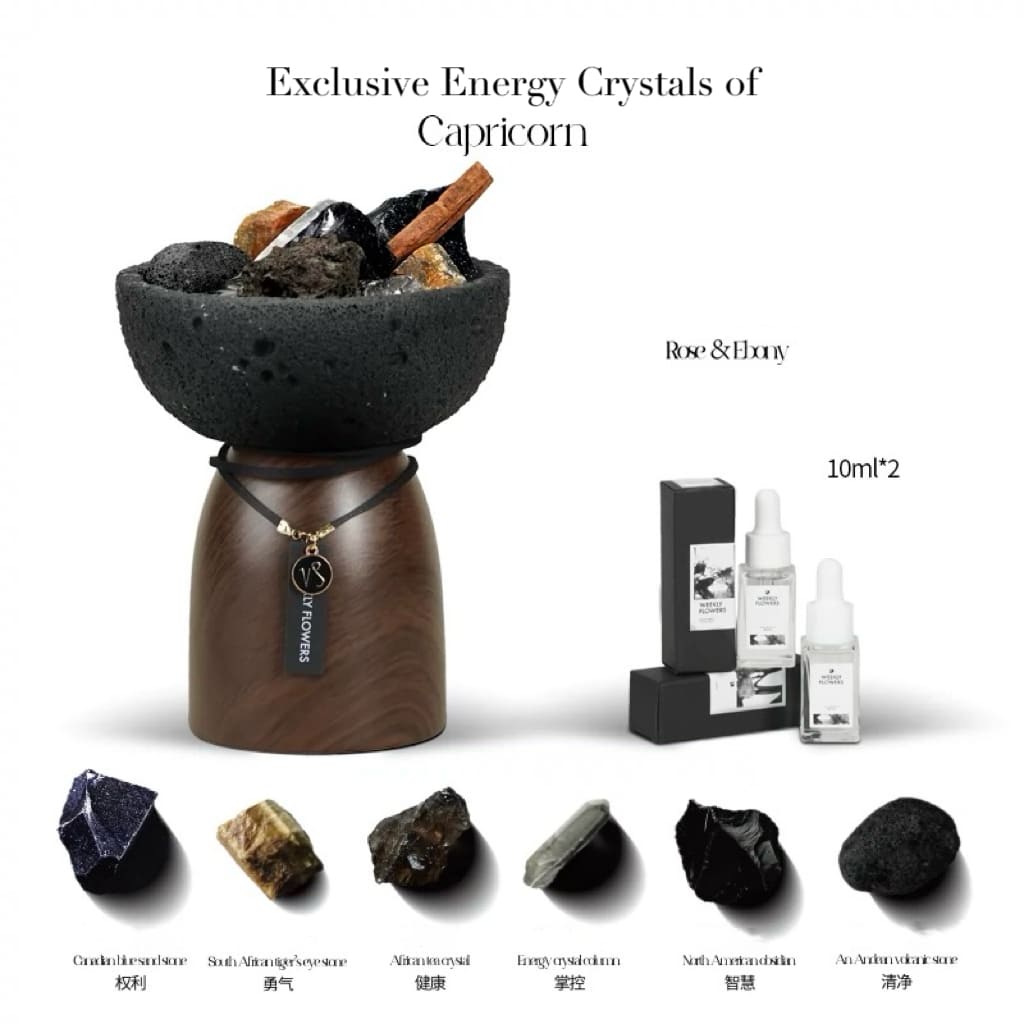 12 Zodiac Energy Diffuser Crystal Aromatherapy