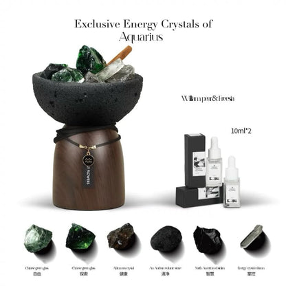 12 Zodiac Energy Diffuser Crystal Aromatherapy