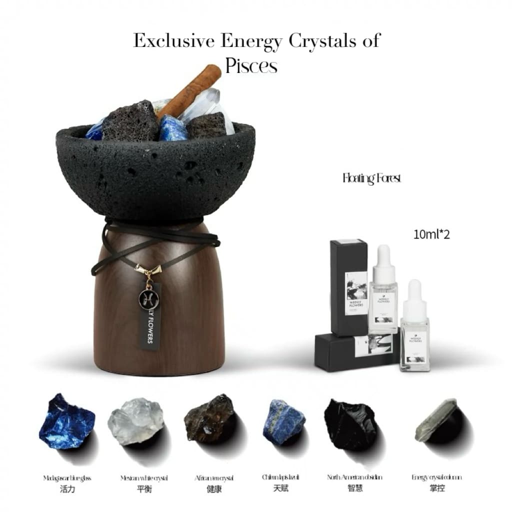 12 Zodiac Energy Diffuser Crystal Aromatherapy