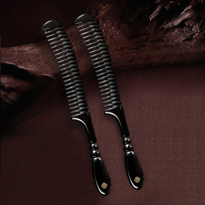 Black Diamond Horn Bone Comb (Free Letter Engraving)