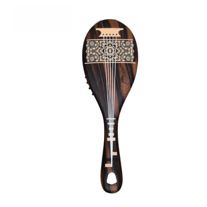 Ebony Lute Hair Brush (Free Letter Engraving)