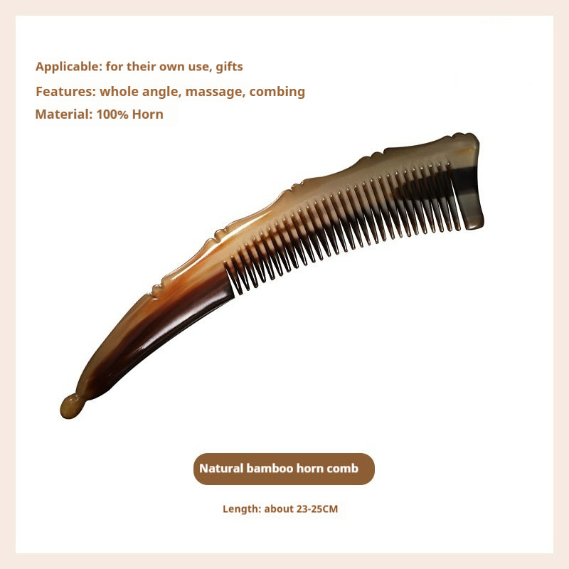 Natural horn comb (Free Letter Engraving)