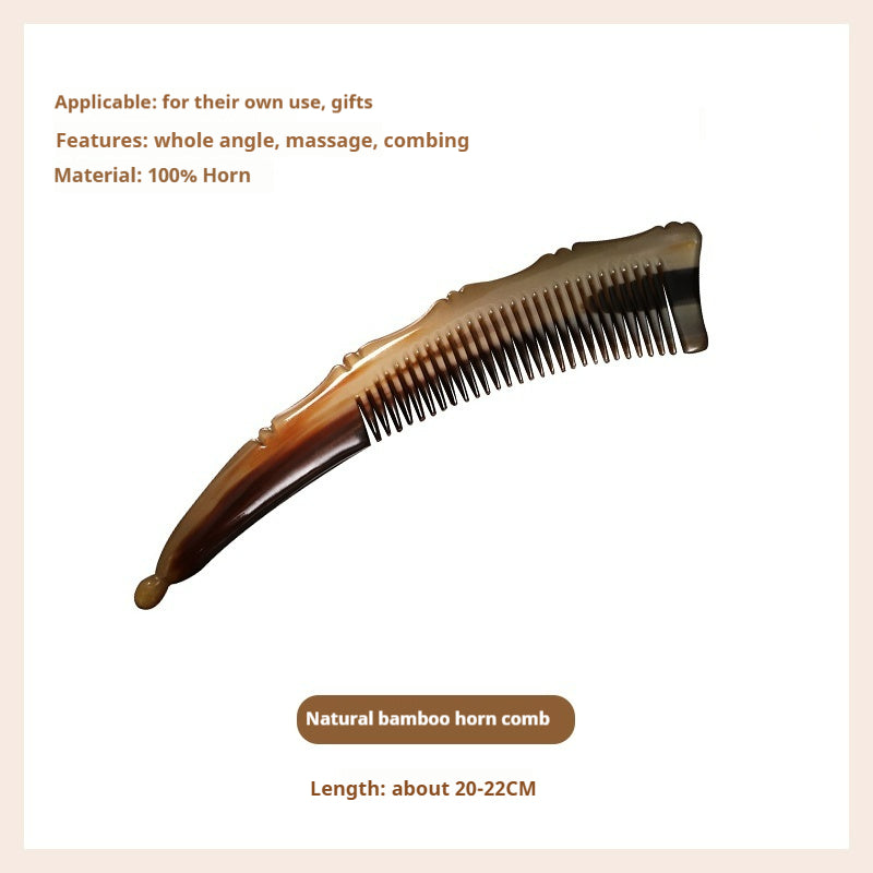 Natural horn comb (Free Letter Engraving)