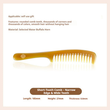 Natural horn handle comb (Free Letter Engraving)