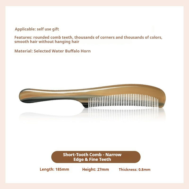 Natural horn handle comb (Free Letter Engraving)