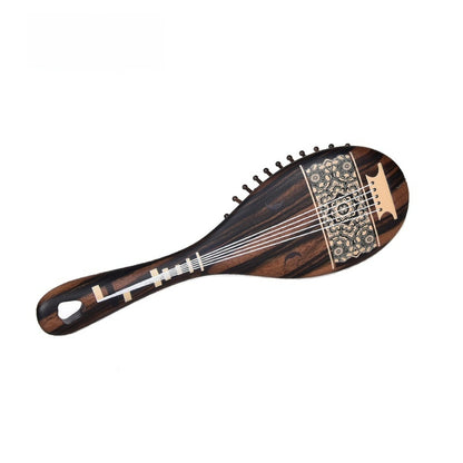 Ebony Lute Hair Brush (Free Letter Engraving)