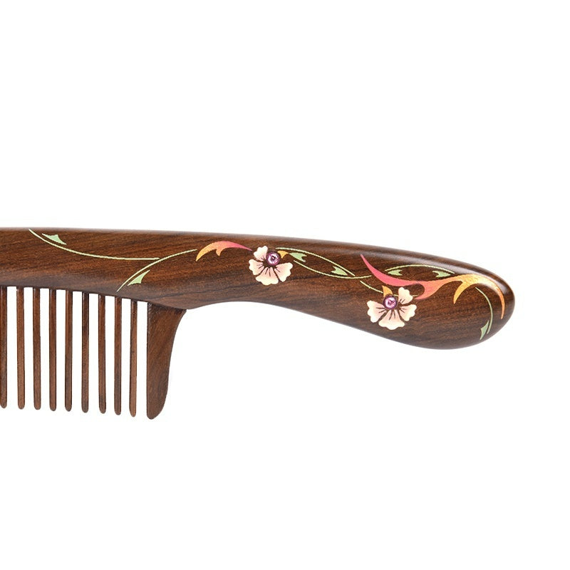 Carnation Hair Comb (Free Letter Engraving)