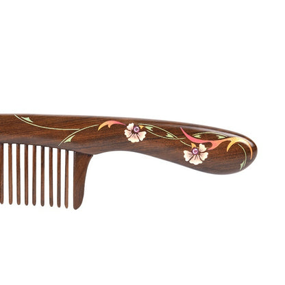 Carnation Hair Comb (Free Letter Engraving)