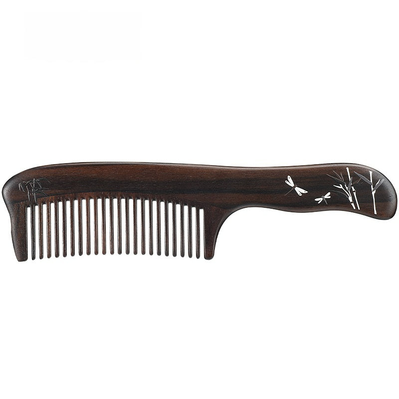 Ebony Hair Comb Breeze&Bamboo (Free Letter Engraving)