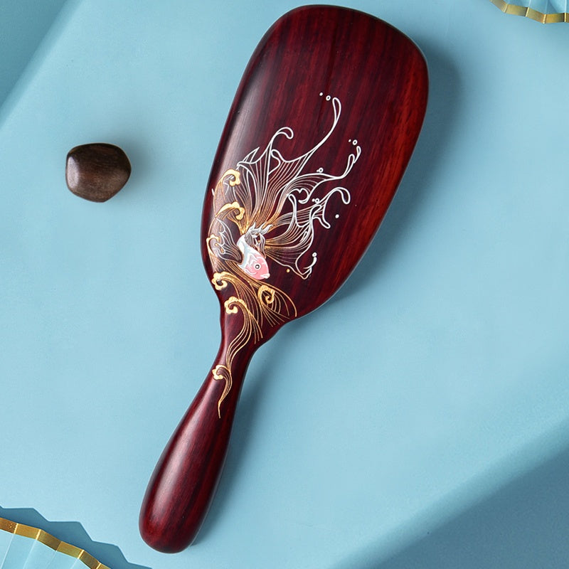 Koi Carp Hair Brush (Free Letter Engraving)