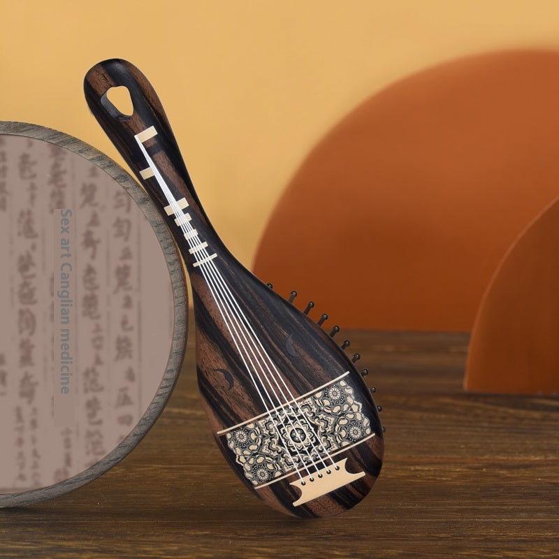 Ebony Lute Hair Brush (Free Letter Engraving)