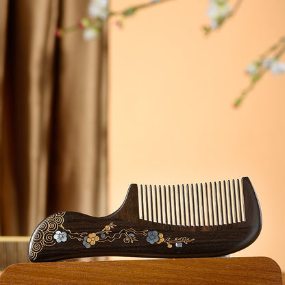 Ebony Marquebery Hair Comb (Free Letter Engraving)