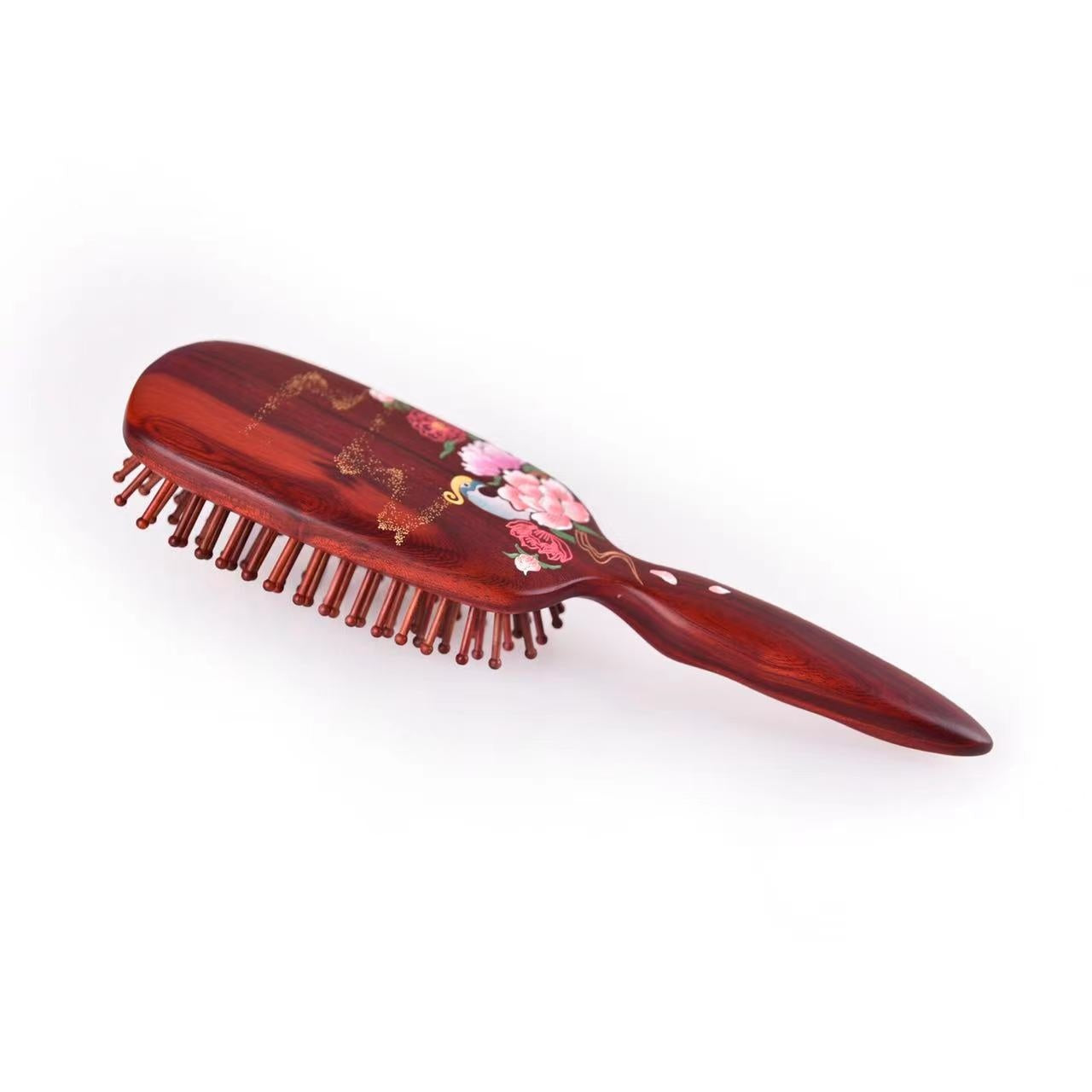 Precious Rosewood Hair Brush (Argus Pheasant) (Free Letter Engraving)