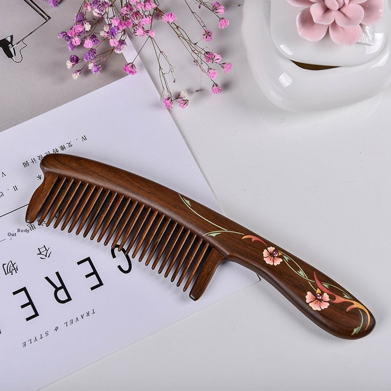 Carnation Hair Comb (Free Letter Engraving)