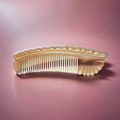 Natural yak horn cat bone comb (Free Letter Engraving)