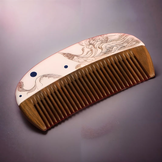 Porcelain wood comb